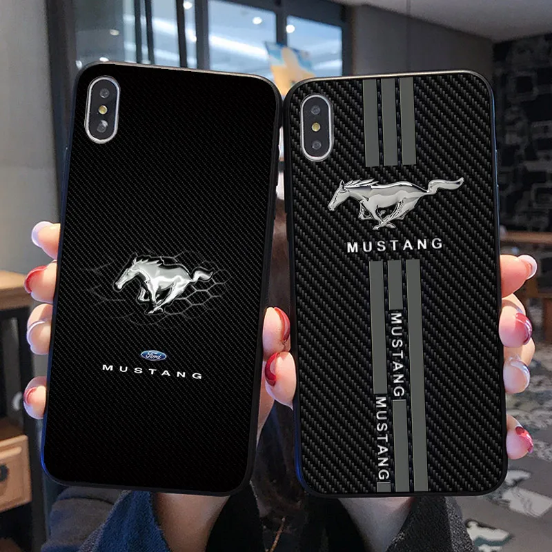 Знаменитый автомобильный чехол для iPhone 11 12 MINI Pro X XS Max XR 6 7 8 Plus Mustang Ford Samsung Galaxy Note 9 10