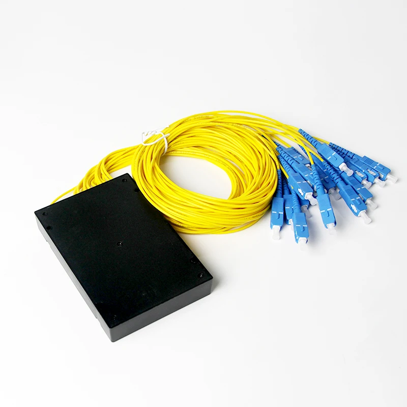 High Quality 1M SC UPC PLC 1X16 Fiber Optic splitter Box Single mode ABS Splitter Free shipping | Мобильные телефоны и