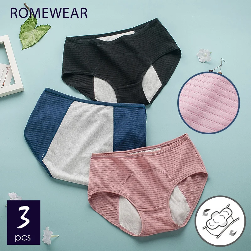 3 шт./лот хлопковые дышащие сетчатые менструальные трусы для женщин менструации