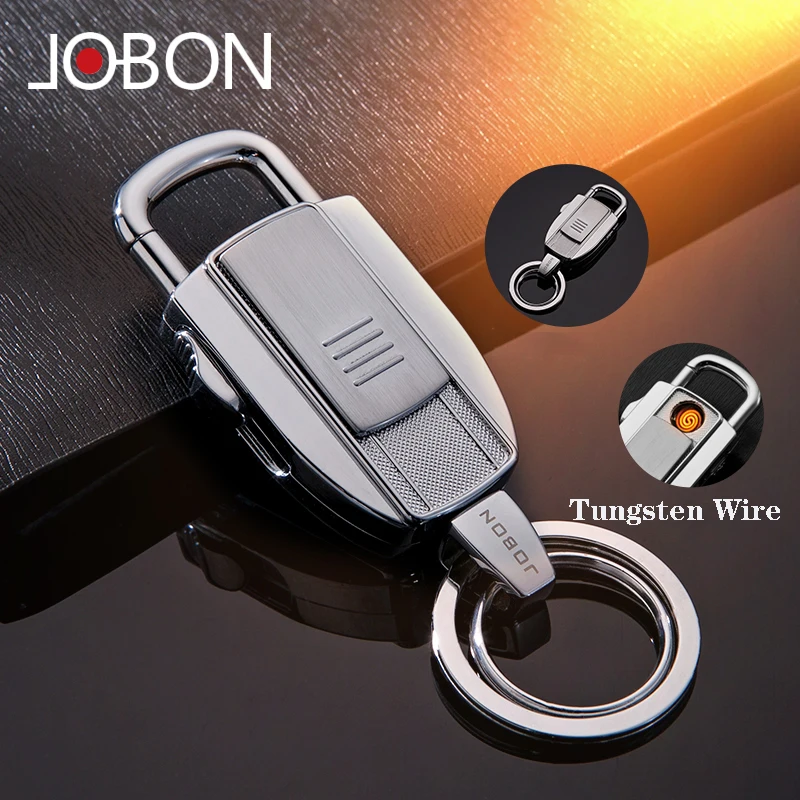JOBON Брелок Зарядное устройство USB Зажигалка кремниевого типа металлическая
