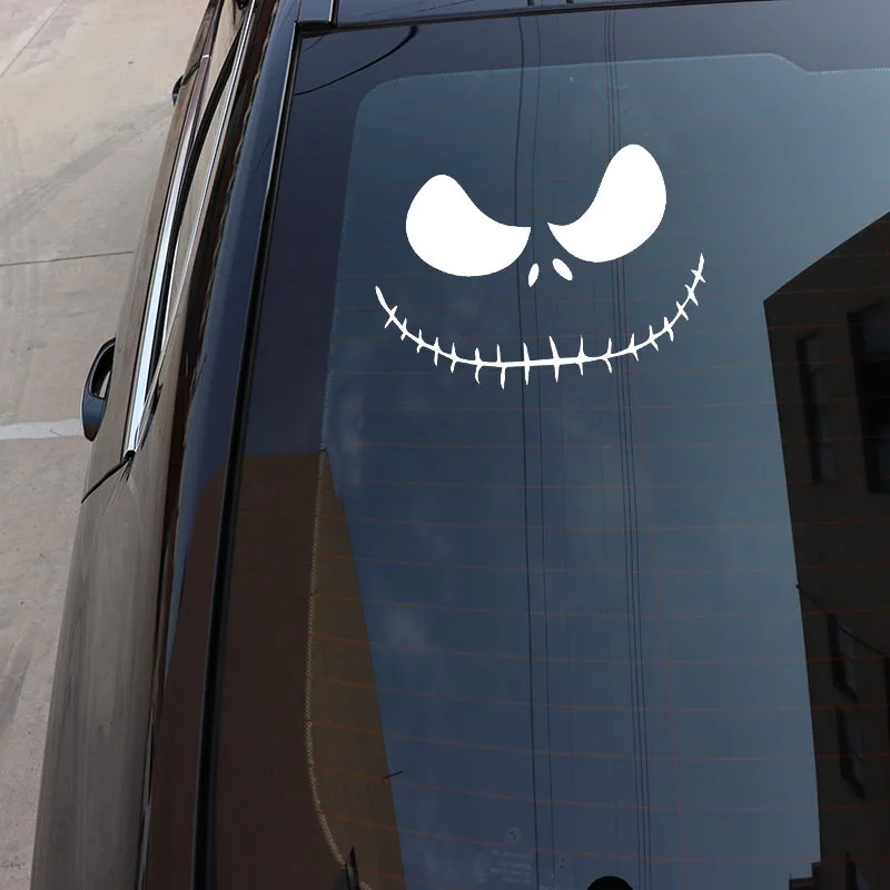 

16cmJack Skellington Smile Funny Bumper Decal Car Sticker Decoration
