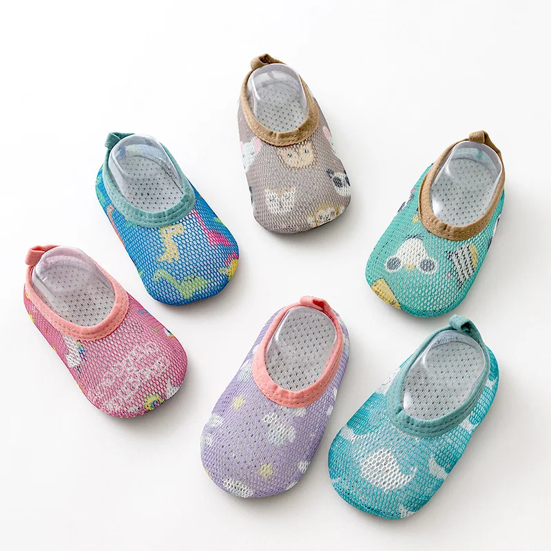 

Newborn Baby Thin Cute Floor Socks Infant Soft Non-slip Bottom Children's Cartoon Floor Shoes Boys Girls First Walkers for 6M-4Y