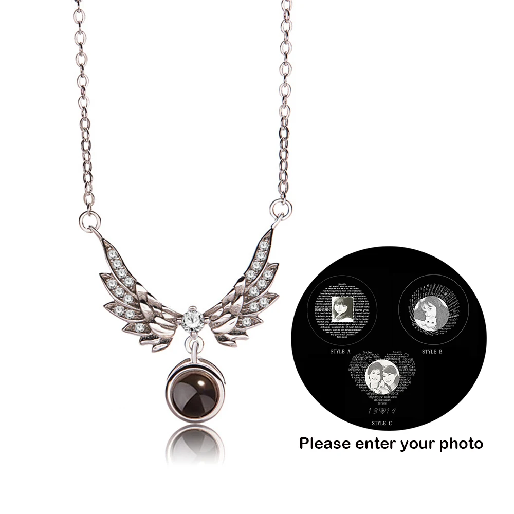 Ожерелье с подвеской в виде крыльев дьявола и ангела цепочка на ключицы