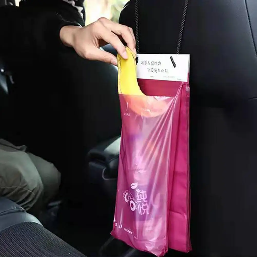 

50pcs/Pack Disposable Car Garbage Bag Trash Rubbish Bag Sticking Litter Bag Portable Auto Seat Back Hanging Trash Bag Car Home