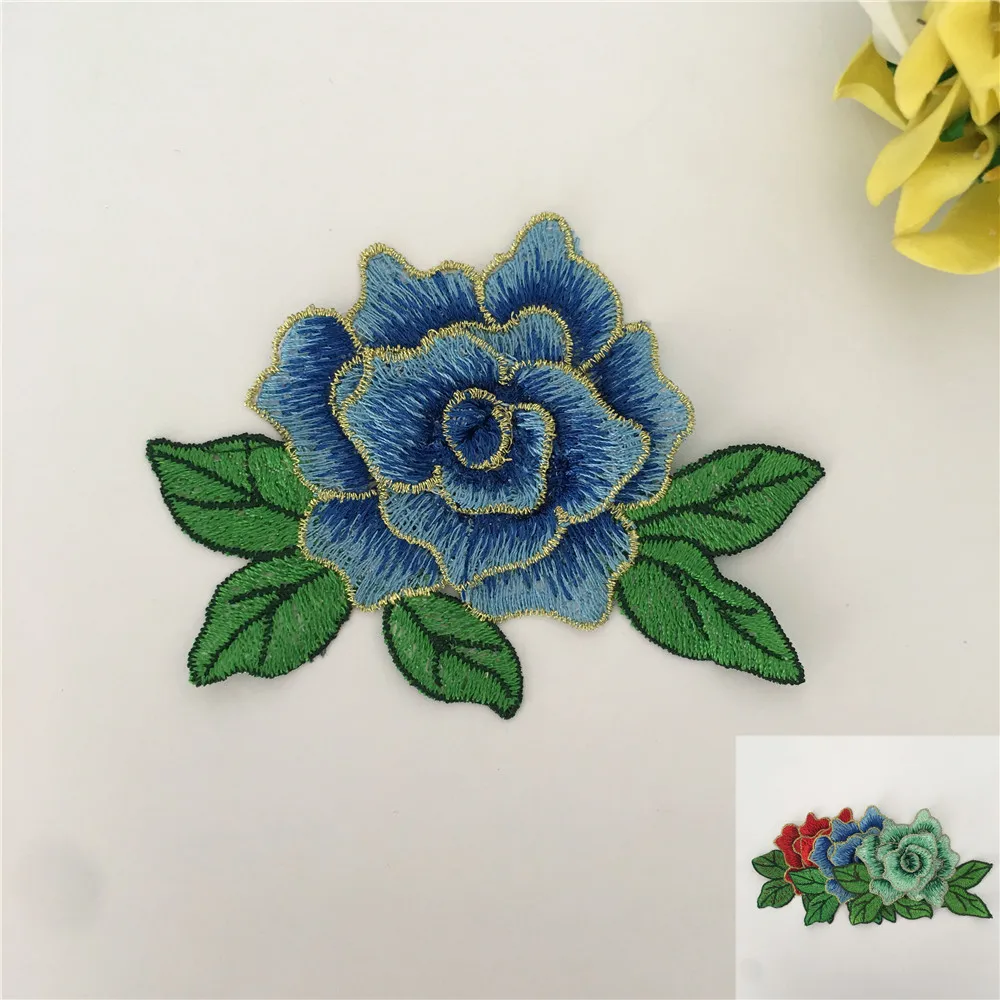 Аппликация для вышивечерние вечерних платьев 3D Цветочная кружевная ткань из