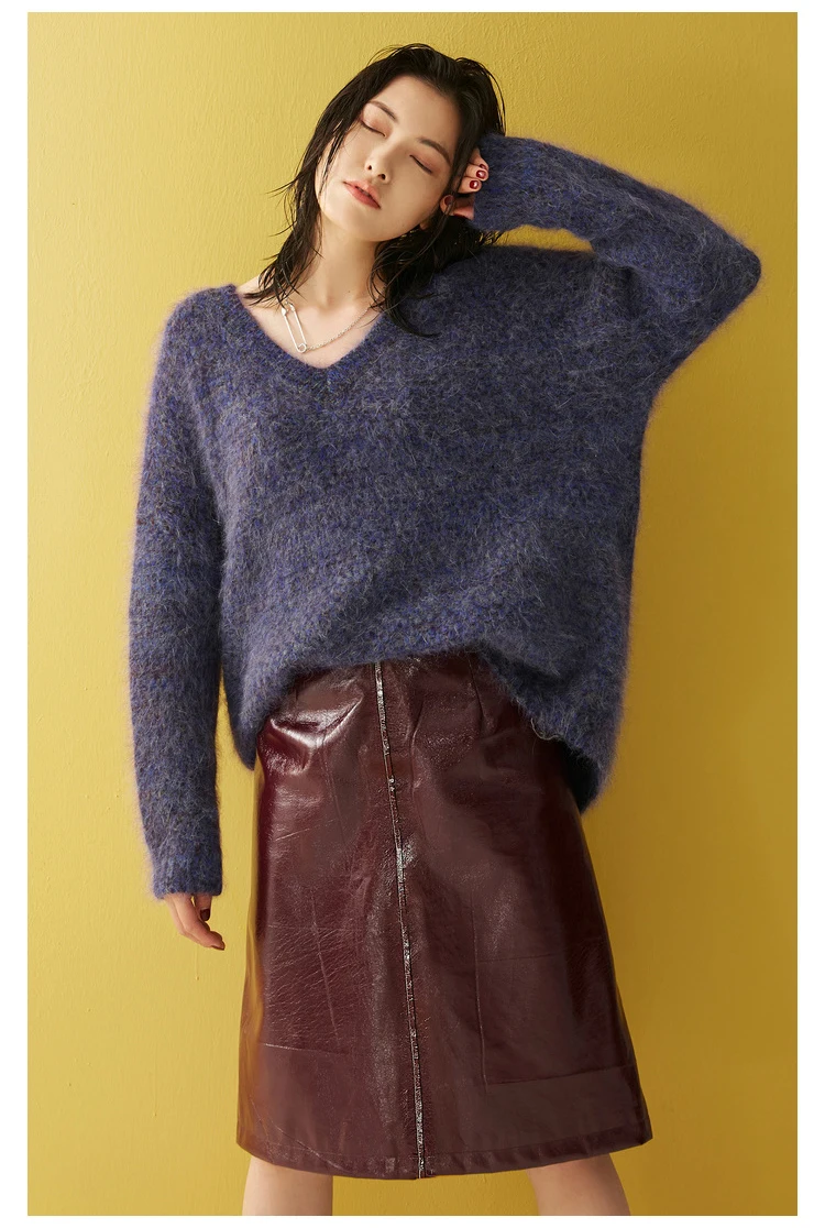 

Новая женская юбка с гладкой металлической молнией, цветная Осенняя юбка