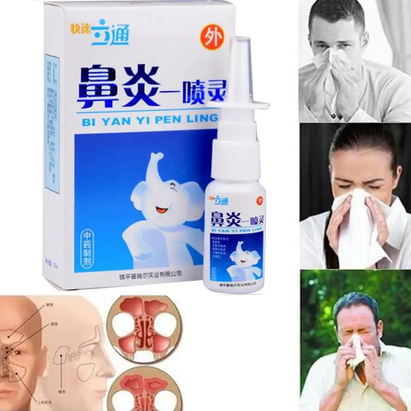 

Q81B 20 мл китайский травяной назальный спрей для лечения хронического аллергического ринита, синусита, закупорки, зуда в носу, лечебная жидко...