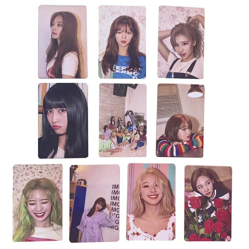 

10pcs/set Korean Popular Twice Lomo Photo Card Sticker Fashion Album Feel Special Fashion Sticky Photocard Fans Gift Collection