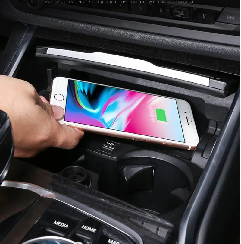 

10W QI Car Wireless Charger for BMW 3 Series 2020 Wireless Mobile Charging Plate for Iphone for HUAWEI for Samsung for XIAOMI