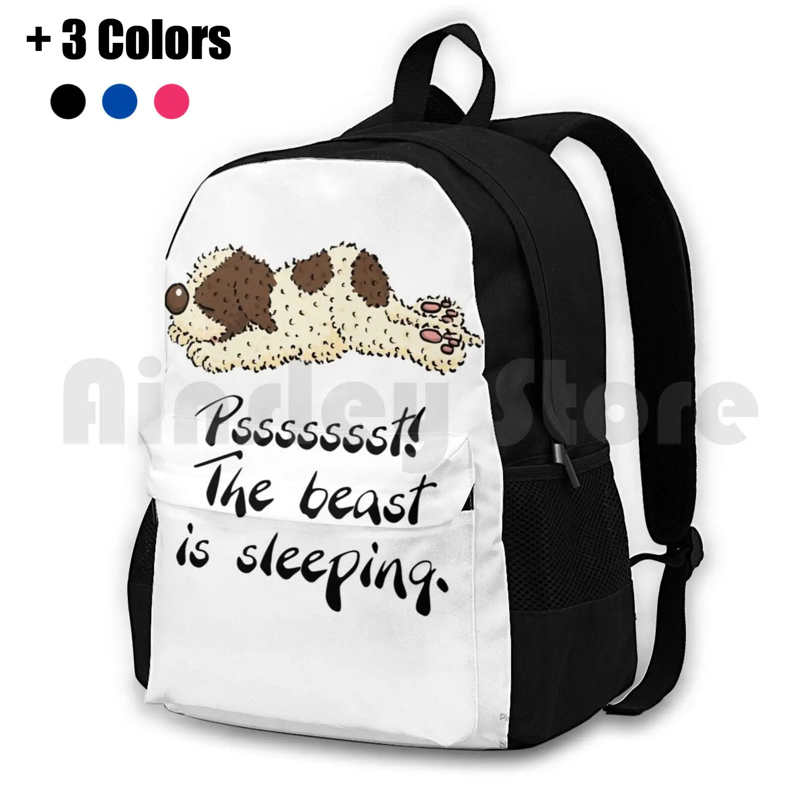 

Sleeping Lay Otto Outdoor Hiking Backpack Waterproof Camping Travel Dog Woof Woof Woof Licorice Nose Search Dog Service Dog Dog