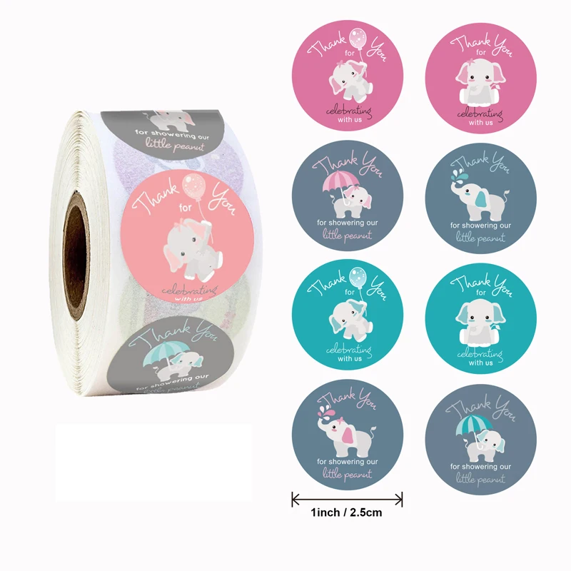 

50-500Pcs 1inch Smiley Big Finger Cartoon Animals Seal Labels Gift Packaging Wedding Birthday Party Offer Stationery Sticker