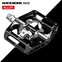 mtb spd flat dual pedals mountain bearings bike pedals dualuse self locking pedals wide platform pedales bicicleta accessories