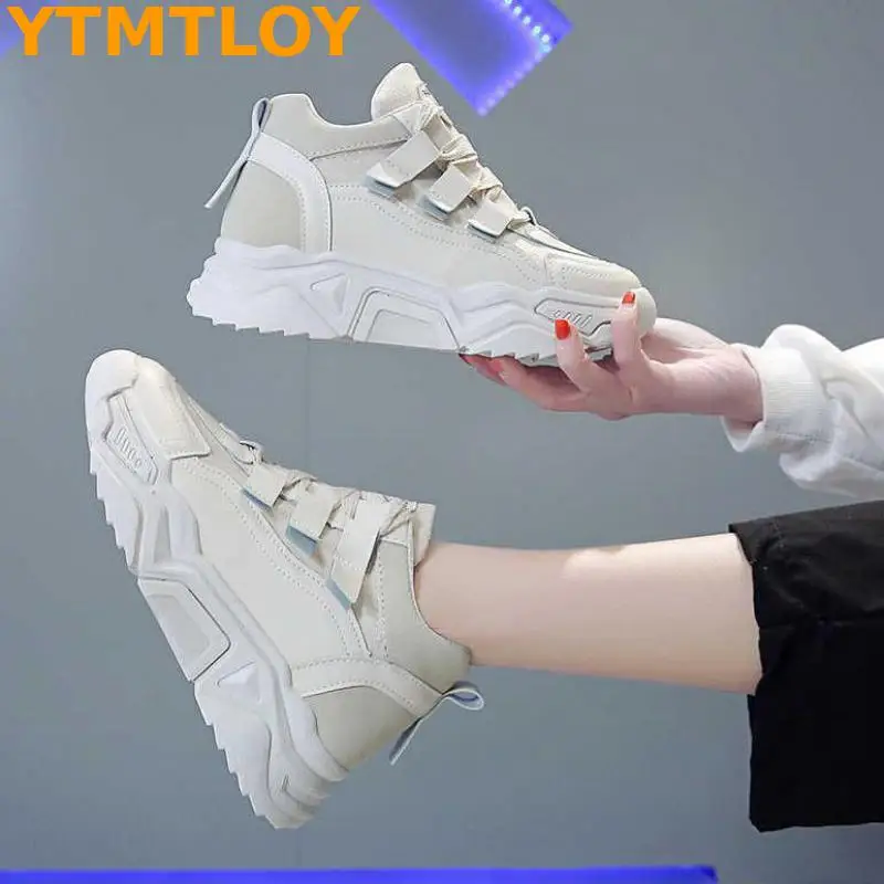 2020 женская обувь Весенняя повседневная с толстыми подошвами Модная на высоком