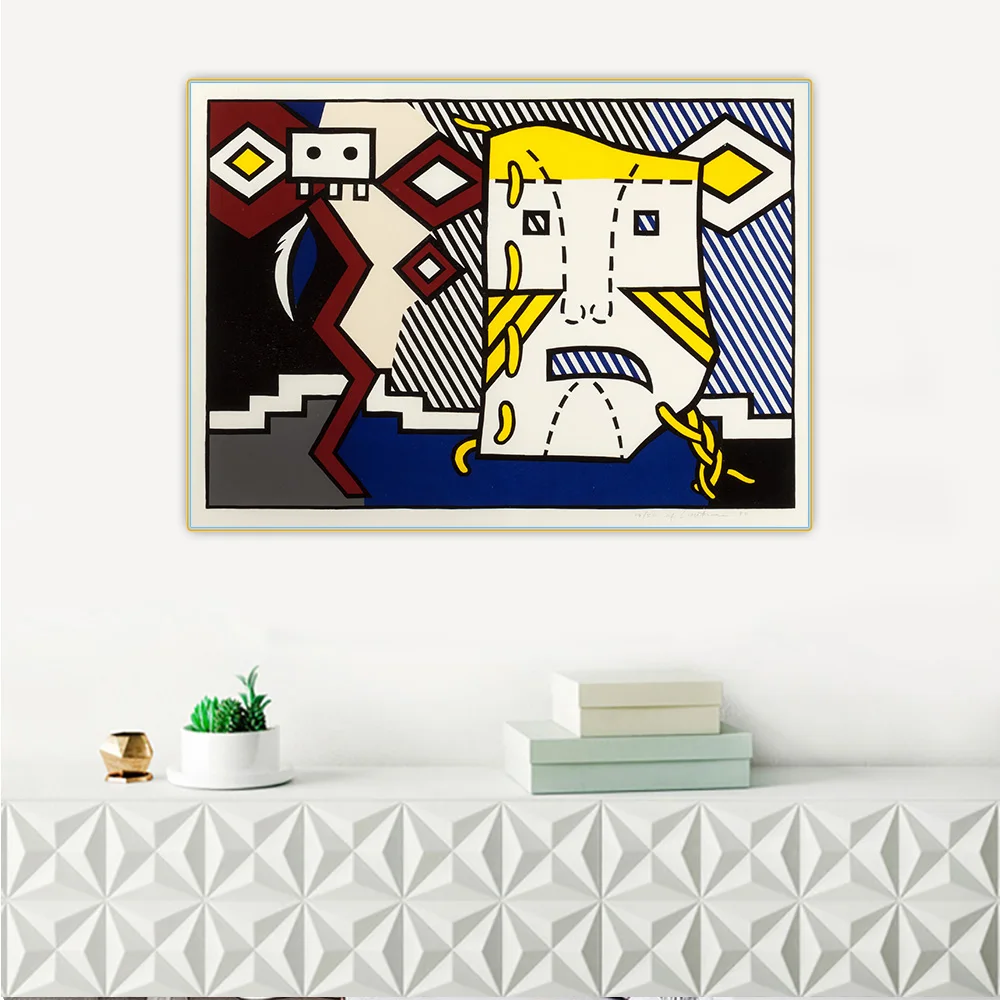 Citon Roy Lichtenstein 》 американская индийская Тема IV поп арт Картина маслом