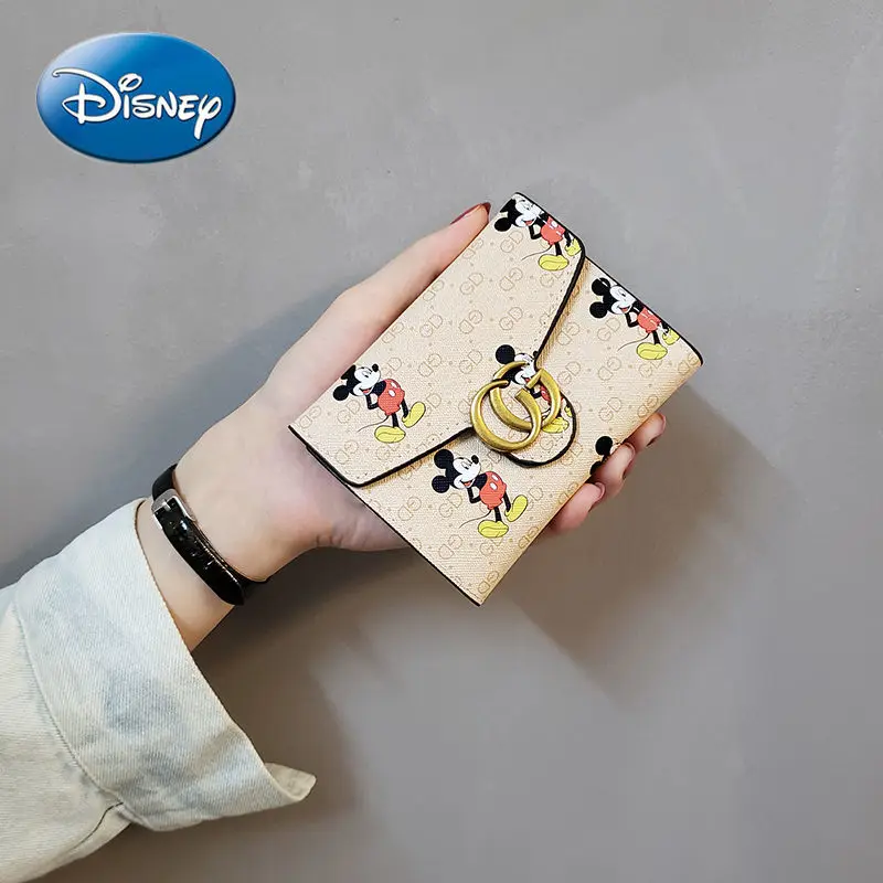 Disney Cartoon Mickey Mouse Wallet Short Cut Cute Small Coin Purse Lady Card Bag | Спорт и развлечения