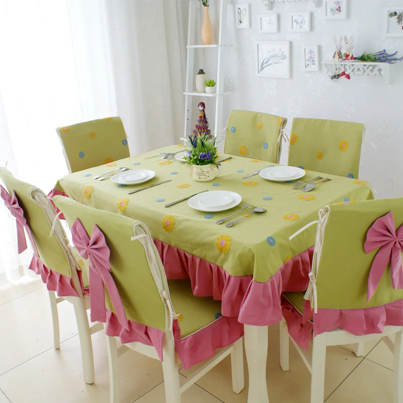 Высокое качество хлопковая столовая скатерть для стола стула крышка