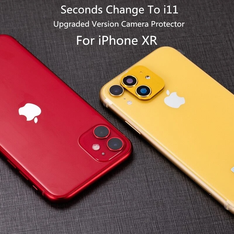 Металлический стеклянный чехол для объектива камеры Защитная крышка iPhone XR