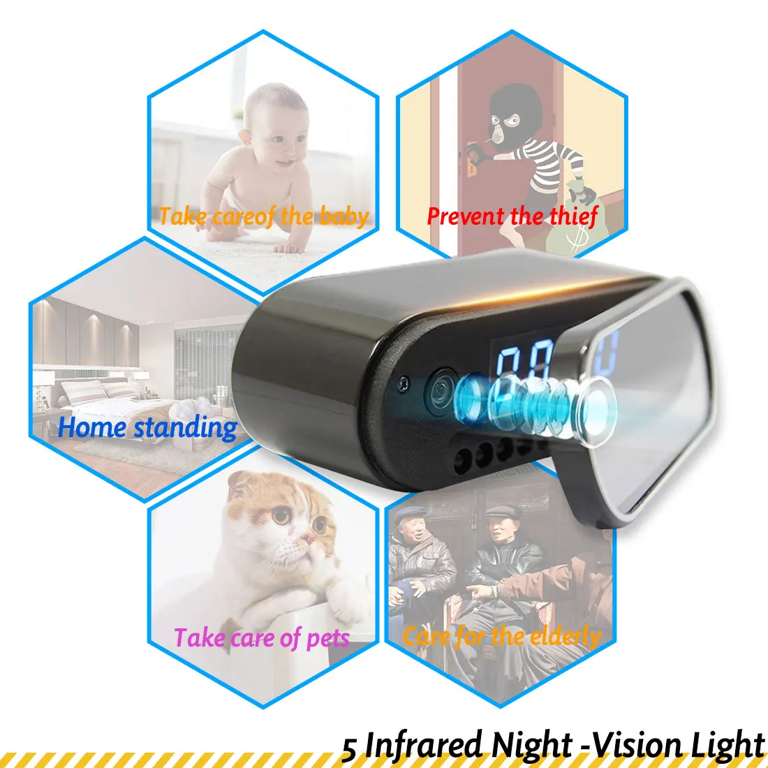 

1080P HD ip Camera WiFi Camera Video surveillance Wifi Night Recording Vision with Motion Detection for Smart Home Security