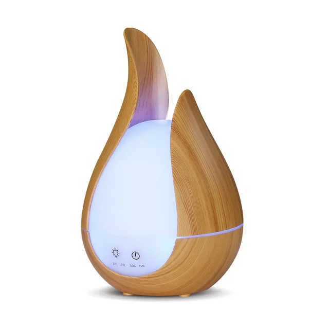 light wood DEKAXI увлажнитель воздуха 7 цветов светодиодный ночной Светильник холодного ароматизирующего пара ароматерапический арома-диффузор для эфирных масел для спальни для домашнего офиса - Цвет: light wood