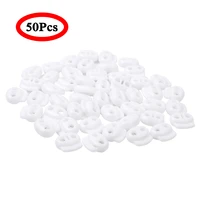 50pcs plastic cord lock double hole spring loaded cord end stopper round ball shaped fastener locks toggles for clothing luggage