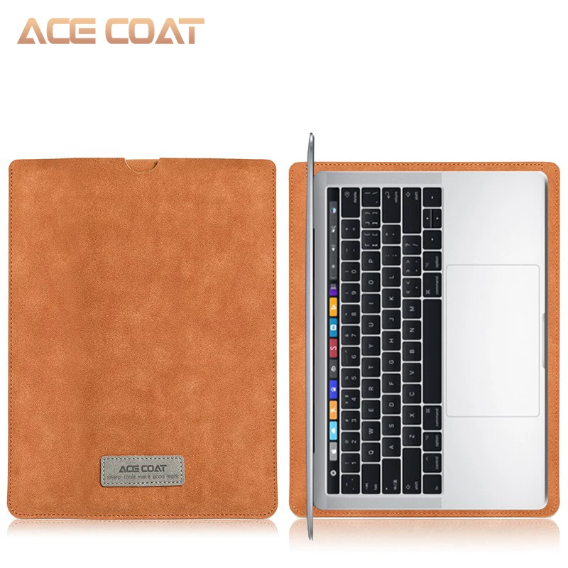 Brown Защитная сумка ACECOAT Jumbuck из искусственной кожи для Apple Macbook Air Pro Retina13 12 15 чехол для ноутбука mac book air 13 Чехол - Цвет: Brown
