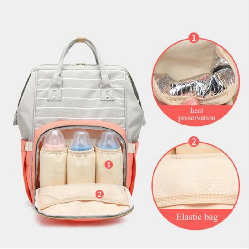 Вместительный рюкзак Lequeen для мам модная дорожная сумка подгузников ухода за