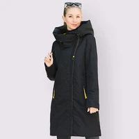 docero 2021 designer new spring autumn women%c2%b4s parkas thin cotton jacket long windproof stylish hooded coat quilted outerwear