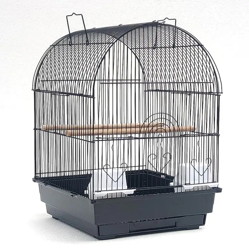 

Bird Cage Iron Bird Parrot Cage Play Top Macaw Cockatoo Parakeet Cage + Plastic feeder & plastic tray & Swing Bird Home