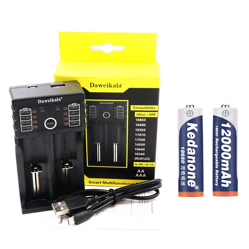 2019 3.7V 12000mAh 18650 battery Lithium ion batteries Rechargeable Battery For Flashlight Torch e-cigarette and USB charger | Электроника