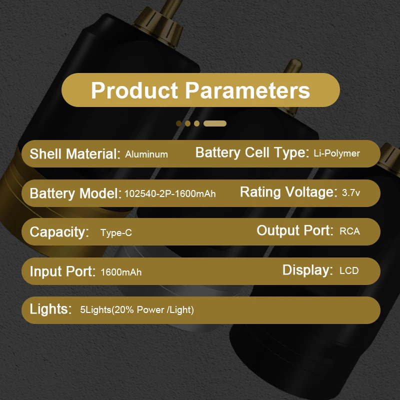 Привидение паук перезаряжаемый беспроводной источник питания для татуировки RCA