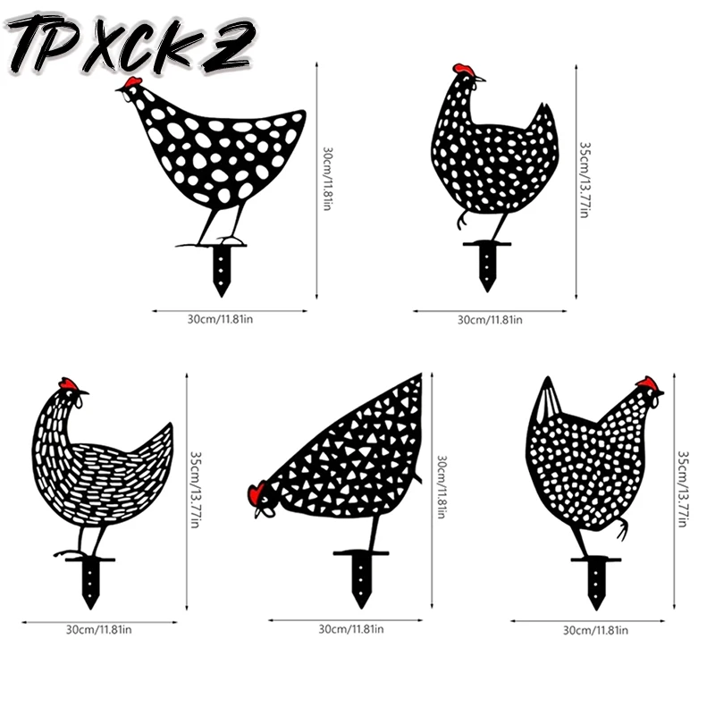 

5Pcs New Rooster Ornaments Model Imitation Animal Ornament Decoration Garden Hen Garden Products