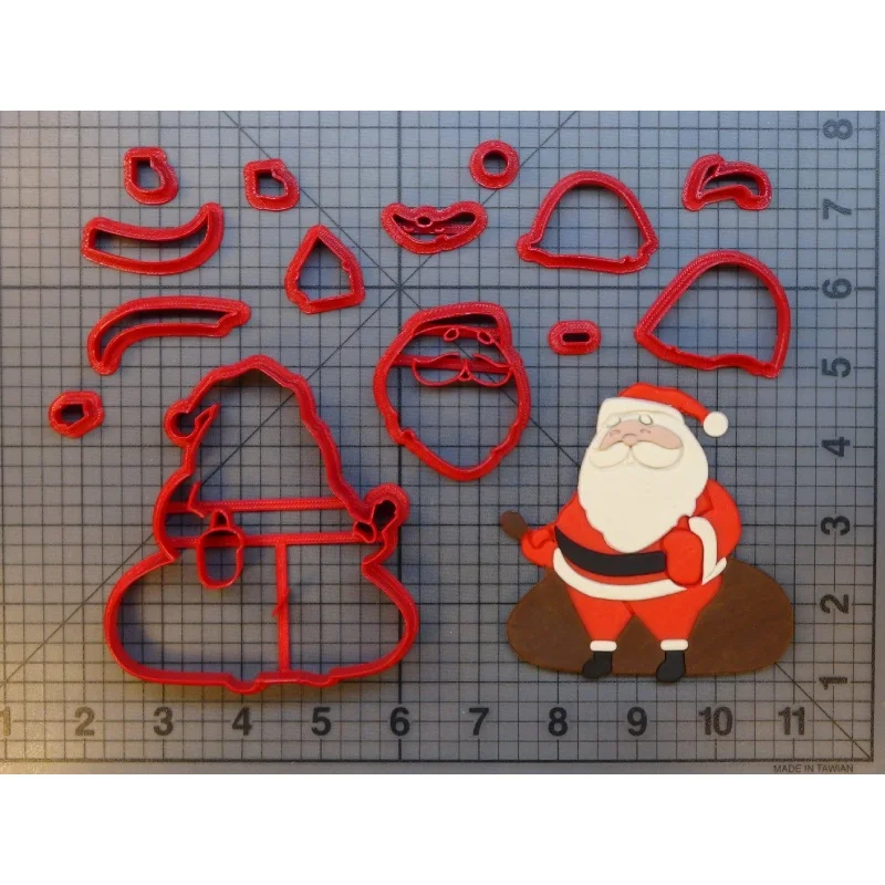 3d печать пла пластик Рождество Санта Клаус шляпа ноль Клаус миссис Клаус помадка печенья резак набор украшения печенья инструменты