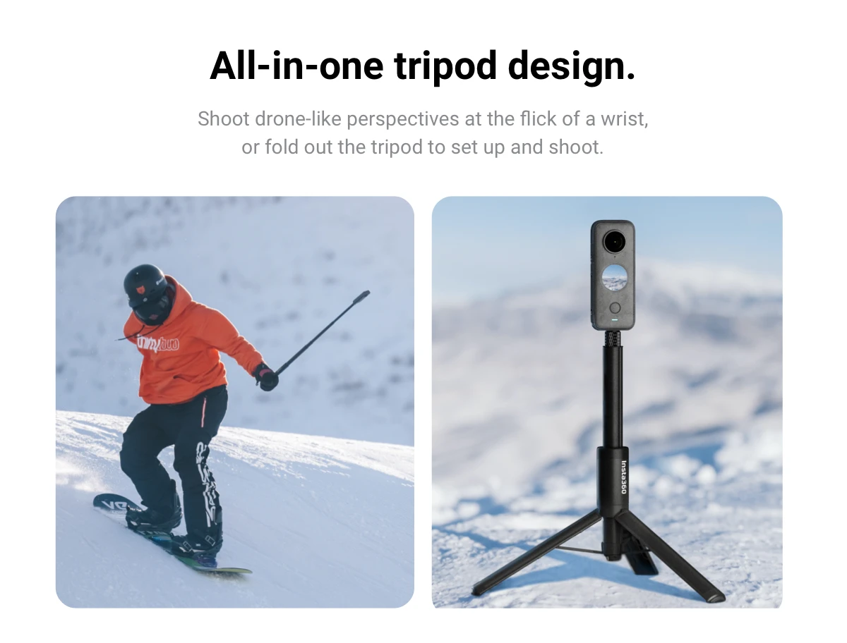 Невидимая селфи-палка Insta360 2 в 1 + Штатив для ONE X2 / R X | Электроника