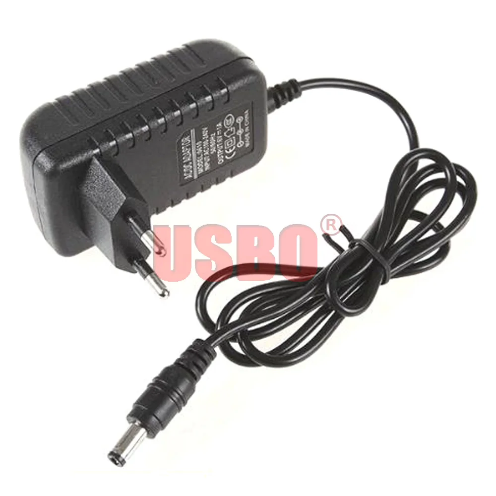 Черное универсальное Европейское зарядное устройство 1 0 м 7 5 В А 5*2 мм и