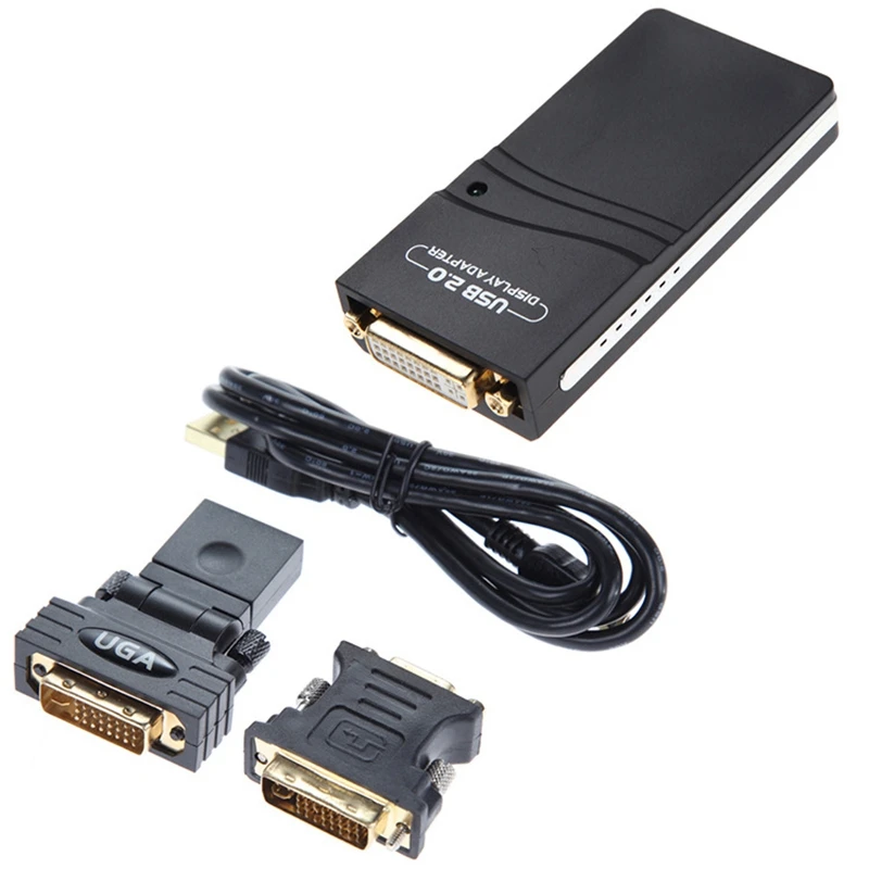 USB 2 0 УЗА к VGA/DVI/HDMI HD 1920X1080 видеоизображения адаптер для нескольких Дисплей