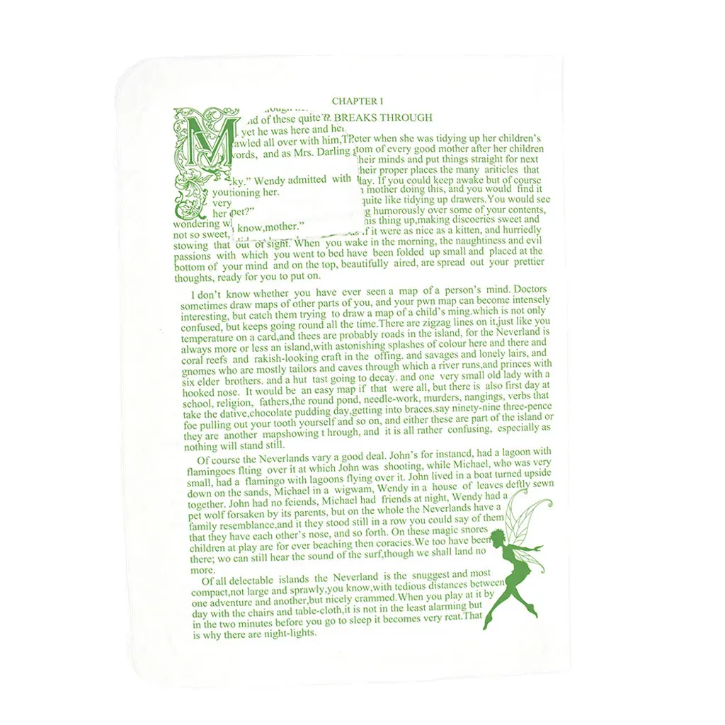 

Newborn Swaddling Blanket Creative Storybook Printed Baby Blanket +Hat 2pcs Photography Props