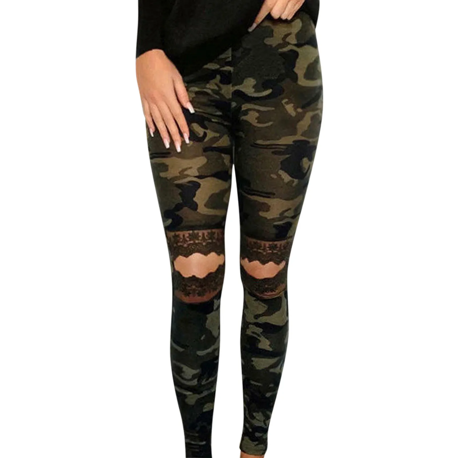 

Lift Tight To Women Athletic Trousers High Buttocks Exercise Camouflage Pants Waist Yoga Pants