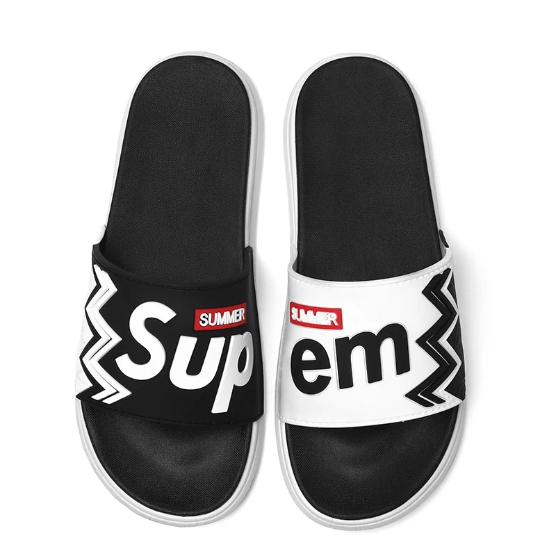 

Men And Women Couple Thicken Summer Slippers Female Solid Color Home Indoor Shoes Serrated Edge Breathable Flip Flops size 35-46