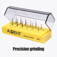 polishing smoothing diamond burs kit dental high speed bur handpiece for precision grinding burs 12 pcspack ai fgs08
