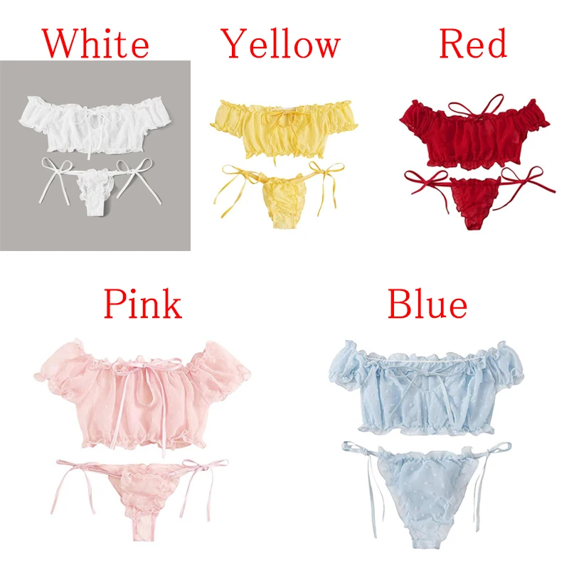 Комплект женского кружевного нижнего белья 5 цветов прозрачный бюстгальтер с