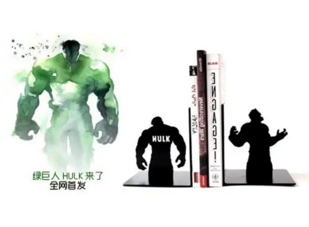 

To support creative student book Hulk cartoon book in simple simple bookend Bookends table iron shelf home decorations