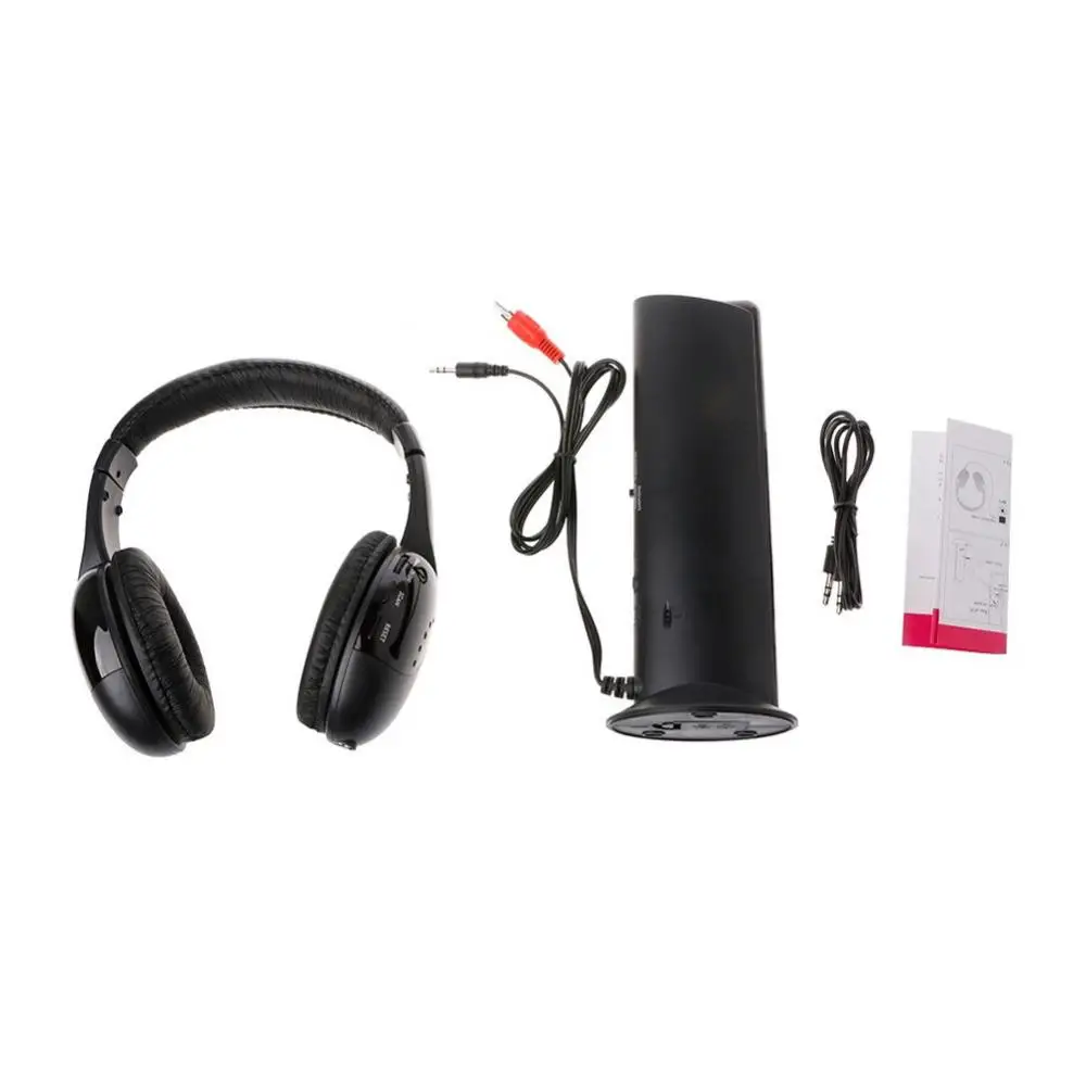 Беспроводные наушники 5 в 1 Hi-Fi FM-радио гарнитуры для ТВ DVD MP3 CD MP4 ПК | Электроника