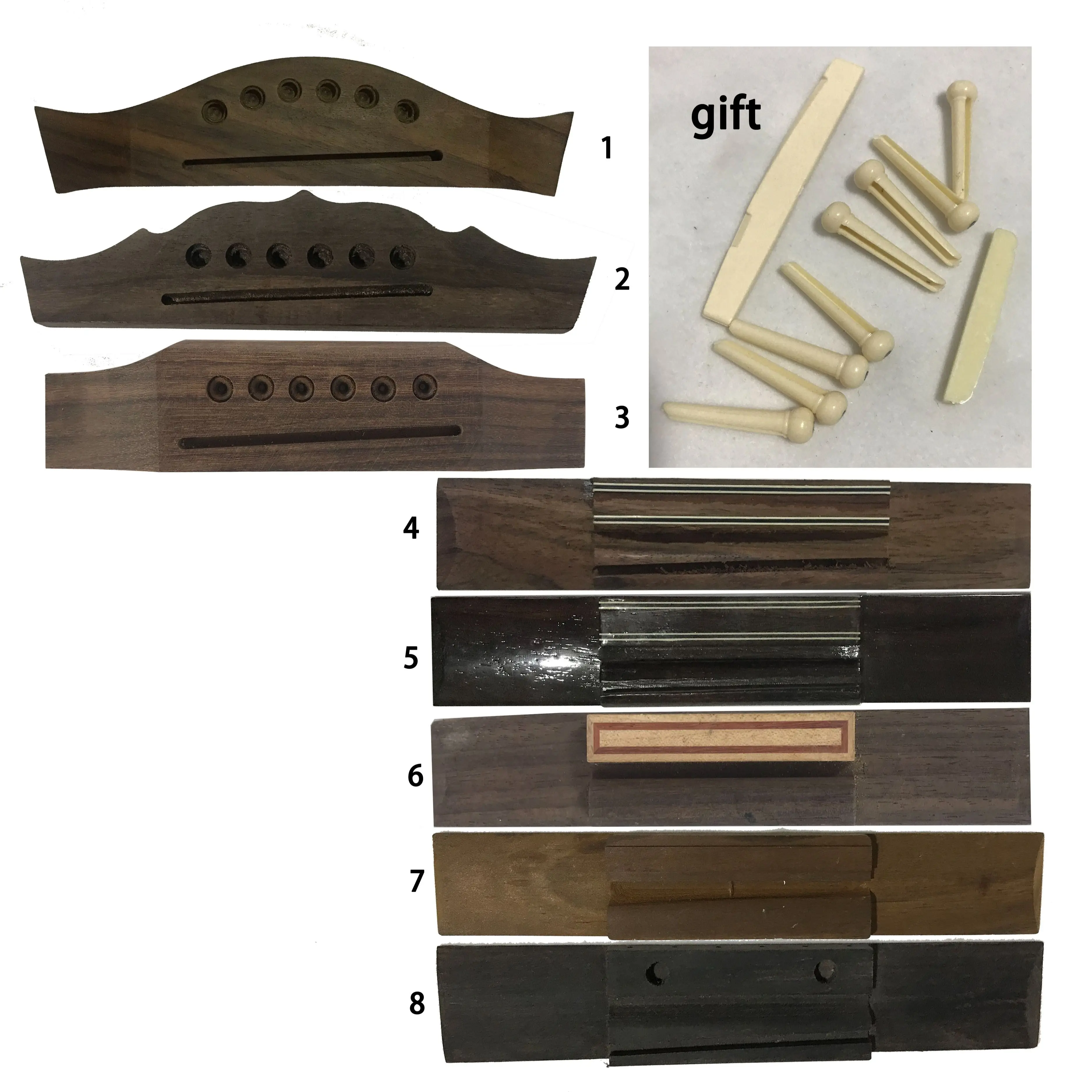 

Седло 6-струнное из розового дерева для акустической гитары, 1 шт.