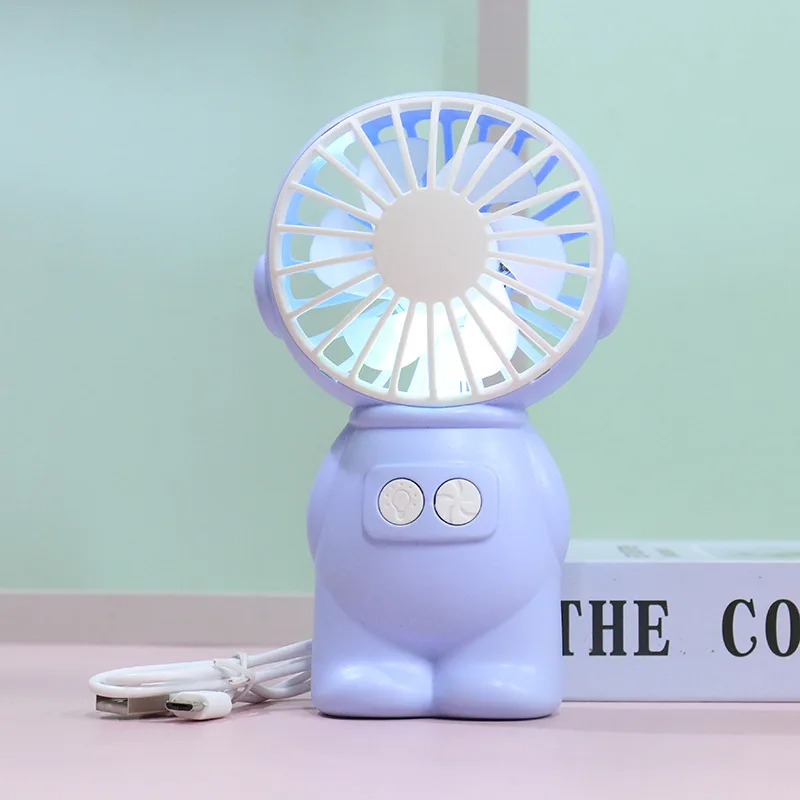 

Creative Cute Cartoon Light Big Wind Net Cover Children Usb Fan Desktop Mini Handheld Fan Household Fan