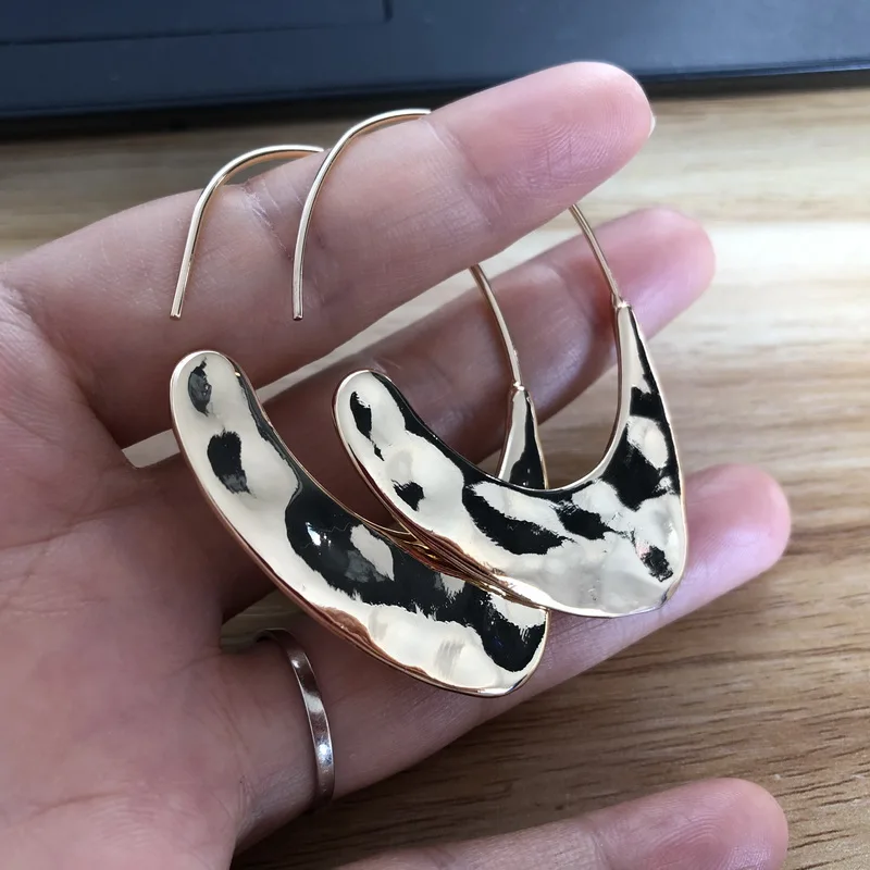 F.J4Z Горячая Серьги-кольца из металла для женщин брендовый дизайн глянцевый