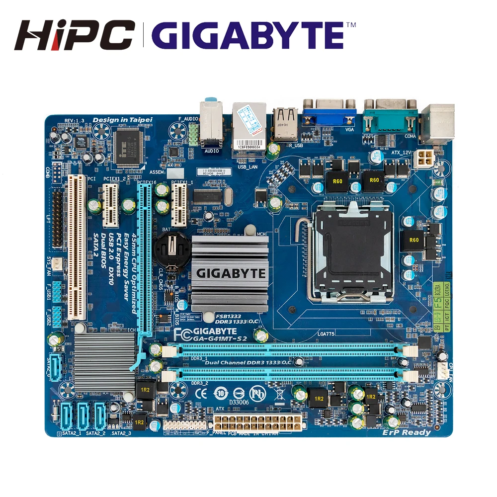 Материнская плата Gigabyte GA-G41MT-S2 для настольных ПК G41 Socket LGA 775 Core 2 DDR3 8G Micro-ATX G41MT-S2 |
