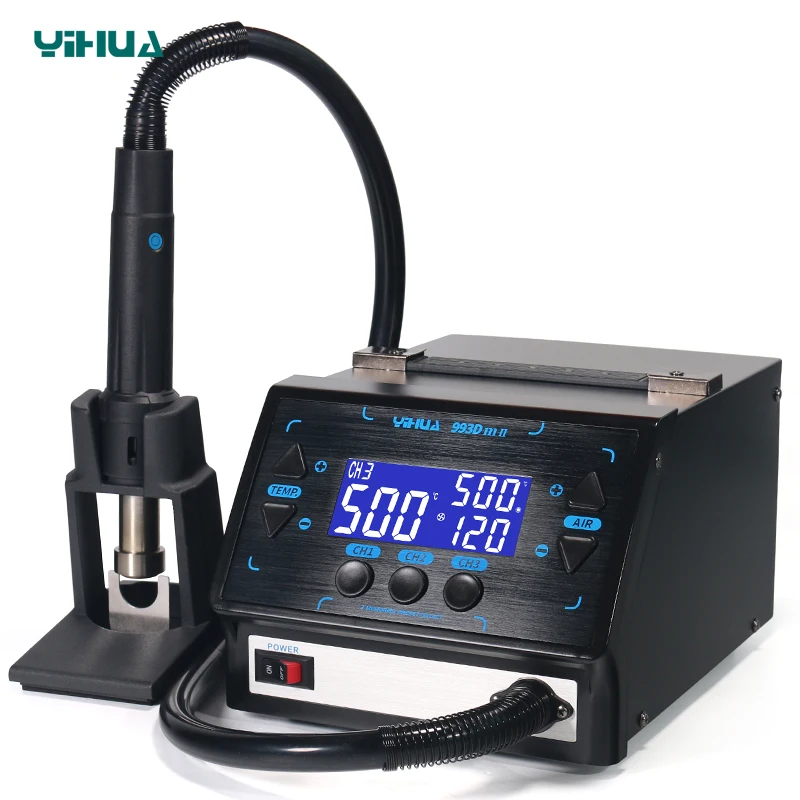 Паяльная станция YIHUA 993DM II 1000 Вт пистолет горячего воздуха для быстрого распайки