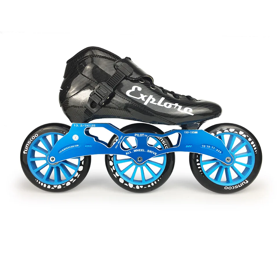 ISPORTS скоростные роликовые коньки из углеродного волокна для соревнований 3*125 мм или 4*100/110 мм уличные гоночные коньки Patines роликовые коньки SH56