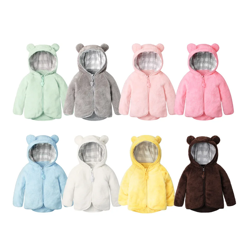 

Autumn Winter Baby Boy Girl Clothes Cotton Bear Style Coat Children Boy Girl Warm Jacket 1-3Y