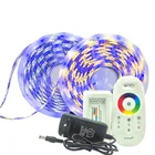 Светодиодная лента 5050 RGB  RGBWRGBWW, 5 м, 300 светодиодов, изменяемый цвет RGB, гибкая светодиодная лента, светильник + 2,4 ГГц, сенсорный экран, пульт дистанционного управления